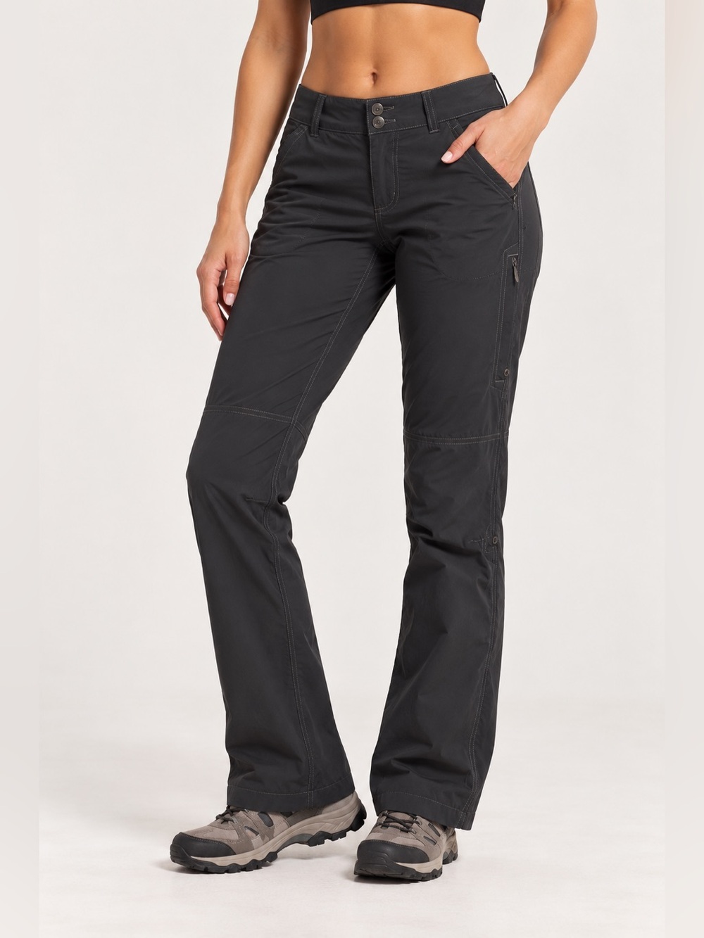 Marmot Women’s Hiking Outdoor Pants Size 6 Charcoal Gray Convertible Roll-Up